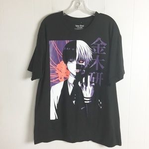 Tokyo Ghoul Tee Shirt Black Size XL Mens Anime